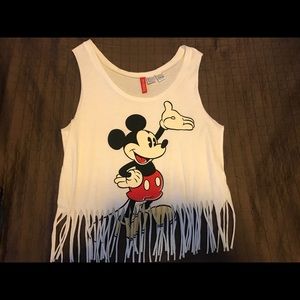 Mickey Mouse Fringe Crop Top